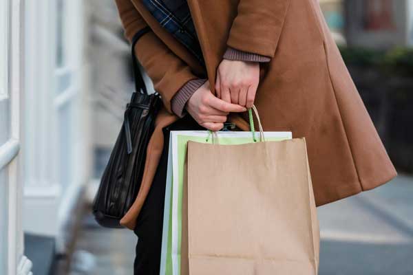 retail Woman with shopping bags